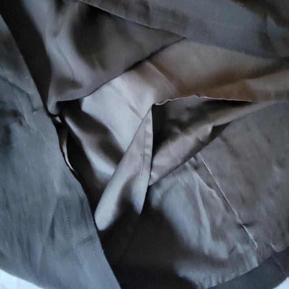 Calvin Klein lined over knee drawstring skirt plus size 0x black stretch womens - Picture 5 of 9